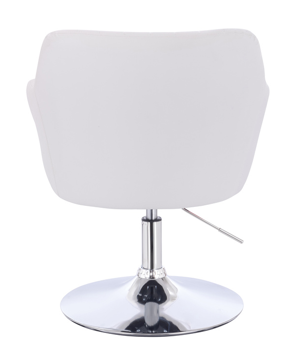 FOTEL HR190N BIAŁY CHROMOWANA PODSTAWA