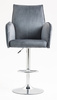 FOTEL HR280W GRAFITOWY WELUR CHROMOWANA PODSTAWA