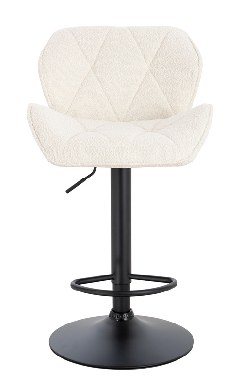 FOTEL HR111W KREMOWY BARANEK CZARNA PODSTAWA