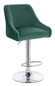 FOTEL HR920W BUTELKOWA ZIELEŃ WELUR CHROMOWANA PODSTAWA
