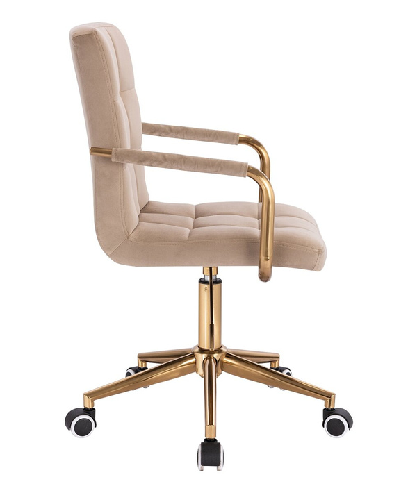 HOKER HR1015KP LATTE WELUR ZŁOTA PODSTAWA