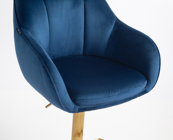 HOKER HR2055KW CIEMNE MORZE WELUR ZŁOTA PODSTAWA