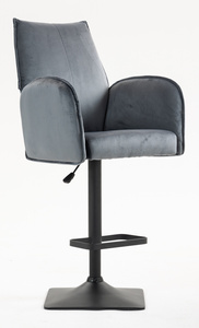 FOTEL HR280KW GRAFITOWY WELUR CZARNA PODSTAWA