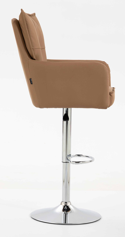 HOKER HR250W KARMELOWY EKOSKÓRA PREMIUM SOFT CHROMOWANA PODSTAWA