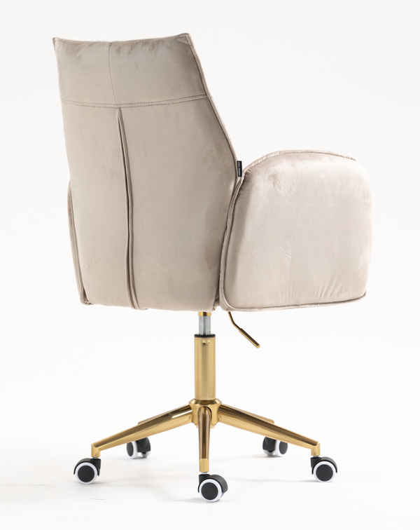 FOTEL HR280K LATTE WELUR ZŁOTA PODSTAWA