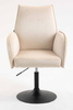 FOTEL HR280N KREMOWY WELUR CZARNA PODSTAWA