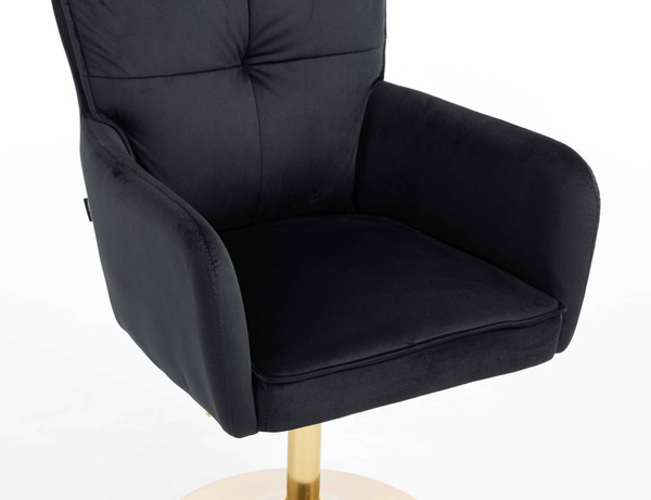 HOKER HR250N CZARNY WELUR  ZŁOTA PODSTAWA