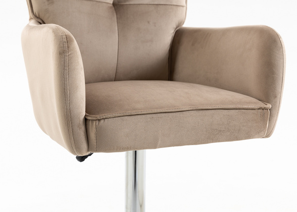 HOKER HR250W LATTE WELUR  CHROMOWANA PODSTAWA