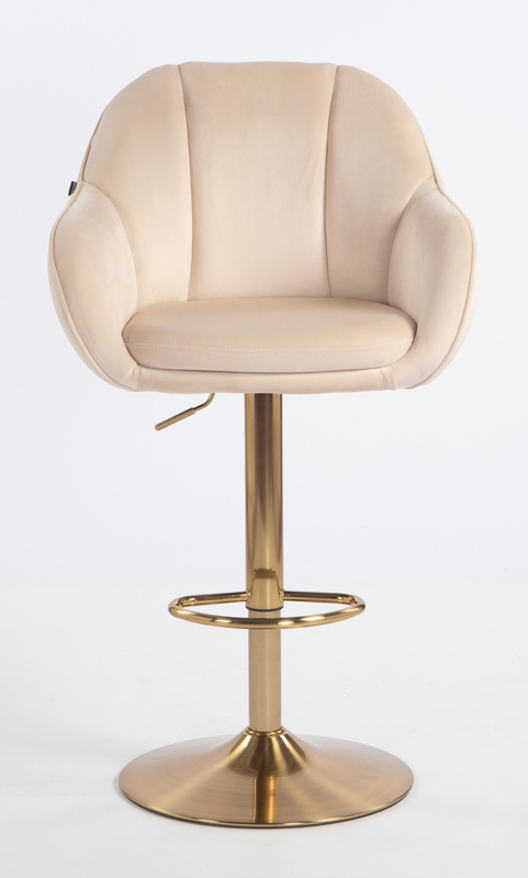 HOKER HR2055W KREMOWY WELUR ZŁOTA PODSTAWA