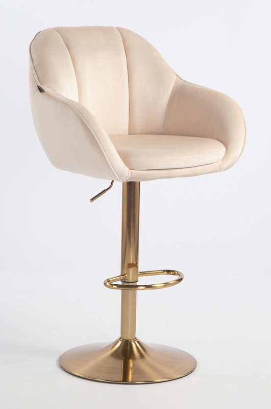 HOKER HR2055W KREMOWY WELUR ZŁOTA PODSTAWA