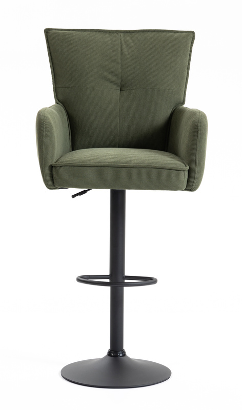 HOKER HR250W ZIELONY SZAŁWIA PREMIUM CORD SZTRUKS CZARNA PODSTAWA