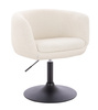 FOTEL HR333N KREMOWY BARANEK CZARNA PODSTAWA