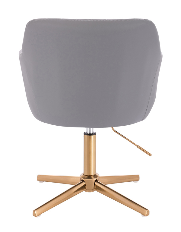 FOTEL HR190CROSS SZARY ZŁOTA PODSTAWA