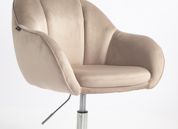 HOKER HR2055N LATTE WELUR CHROMOWANA PODSTAWA