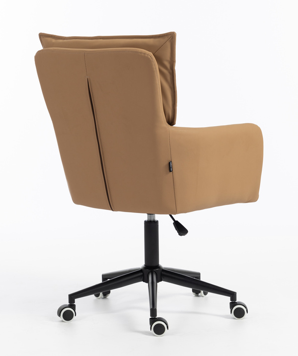 HOKER HR250K KARMELOWY EKOSKÓRA PREMIUM SOFT CZARNA PODSTAWA