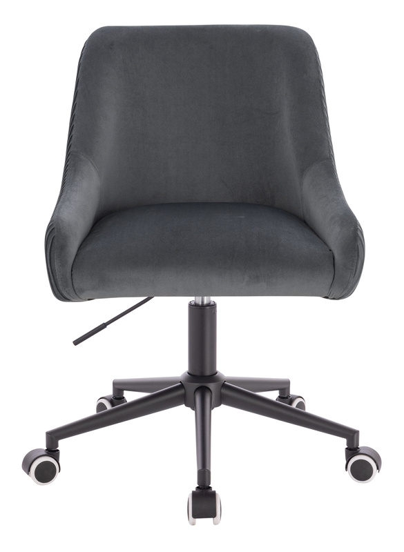 FOTEL HR920K GRAFITOWY WELUR CZARNA PODSTAWA