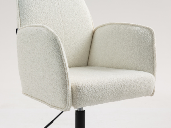 FOTEL HR280K KREMOWY BARANEK CZARNA PODSTAWA