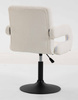 FOTEL HR8404N KREMOWY BARANEK CZARNA PODSTAWA