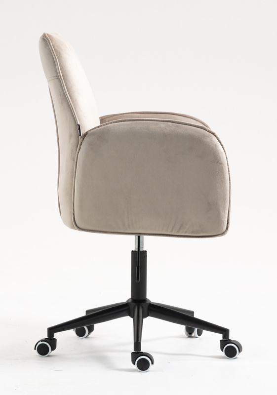 FOTEL HR280K LATTE WELUR CZARNA PODSTAWA