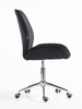 FOTEL HR350K CZARNY WELUR CHROMOWANA PODSTAWA