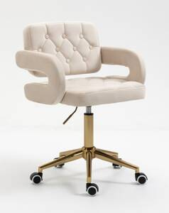 HOKER HR8403K KREMOWY WELUR  ZŁOTA PODSTAWA