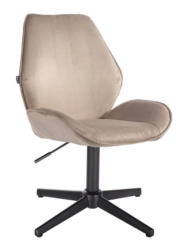 FOTEL HR350CROSS STALOWY WELUR CZARNA PODSTAWA