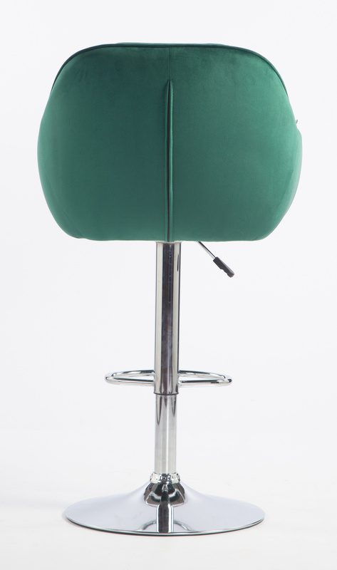 HOKER HR2055W BUTELKOWA ZIELEŃ WELUR CHROMOWANA PODSTAWA