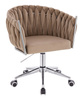 FOTEL HR750K LATTE WELUR CHROMOWANA PODSTAWA