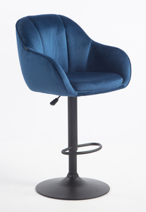 HOKER HR2055W CIEMNE MORZE WELUR CZARNA PODSTAWA