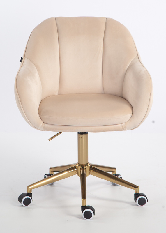 HOKER HR2055K KREMOWY WELUR ZŁOTA PODSTAWA