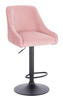 FOTEL HR920W PUDROWY RÓŻ WELUR CZARNA PODSTAWA
