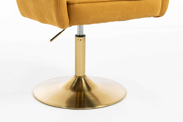 HOKER HR250N ŻÓŁTY CURRY PREMIUM CORD SZTRUKS ZŁOTA PODSTAWA