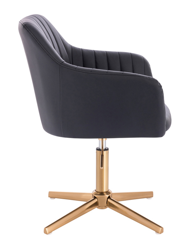 FOTEL HR190CROSS CZARNY ZŁOTA PODSTAWA