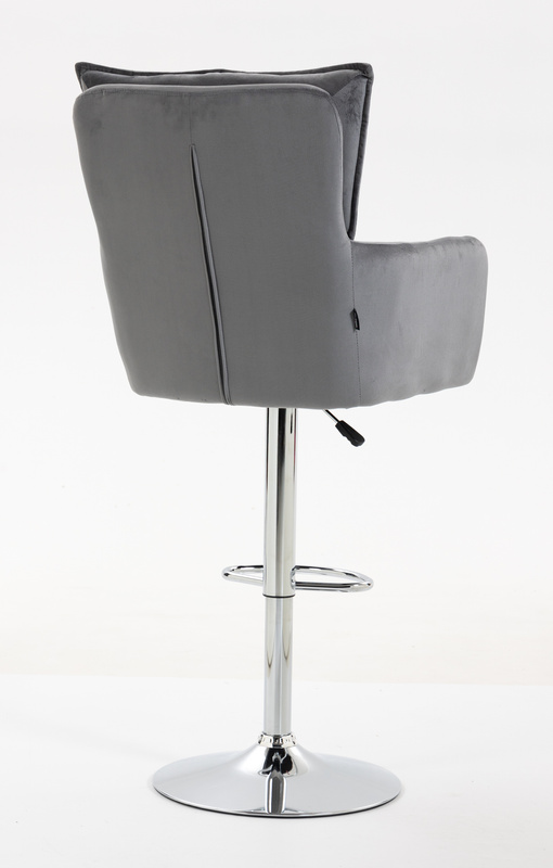 HOKER HR250W GRAFITOWY WELUR  CHROMOWANA PODSTAWA