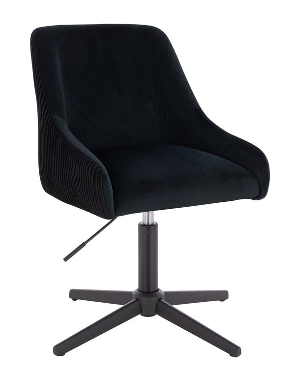 FOTEL HR920CROSS CZARNY WELUR CZARNA PODSTAWA