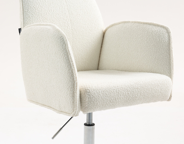 FOTEL HR280N KREMOWY BARANEK CHROMOWANA PODSTAWA