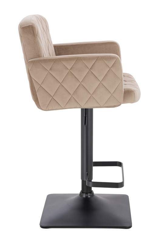 FOTEL HR802KW LATTE WELUR CZARNA PODSTAWA