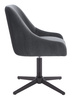 FOTEL HR920CROSS GRAFITOWY WELUR CZARNA PODSTAWA
