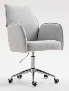 FOTEL HR280K SZARY BARANEK CHROMOWANA PODSTAWA