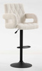 FOTEL HR8404W KREMOWY BARANEK CZARNA PODSTAWA