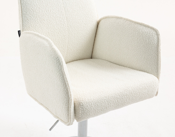 FOTEL HR280N KREMOWY BARANEK CHROMOWANA PODSTAWA