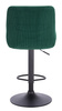 FOTEL HR920W BUTELKOWA ZIELEŃ WELUR CZARNA PODSTAWA