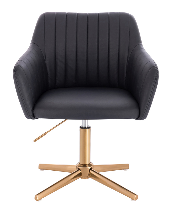 FOTEL HR190CROSS CZARNY ZŁOTA PODSTAWA