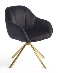 HOKER HR2055 CZARNY WELUR ZŁOTY PAJĄK