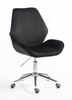 FOTEL HR350K CZARNY WELUR CHROMOWANA PODSTAWA