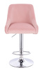 FOTEL HR920W PUDROWY RÓŻ WELUR CHROMOWANA PODSTAWA