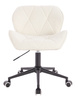 FOTEL HR111K KREMOWY BARANEK CZARNA PODSTAWA