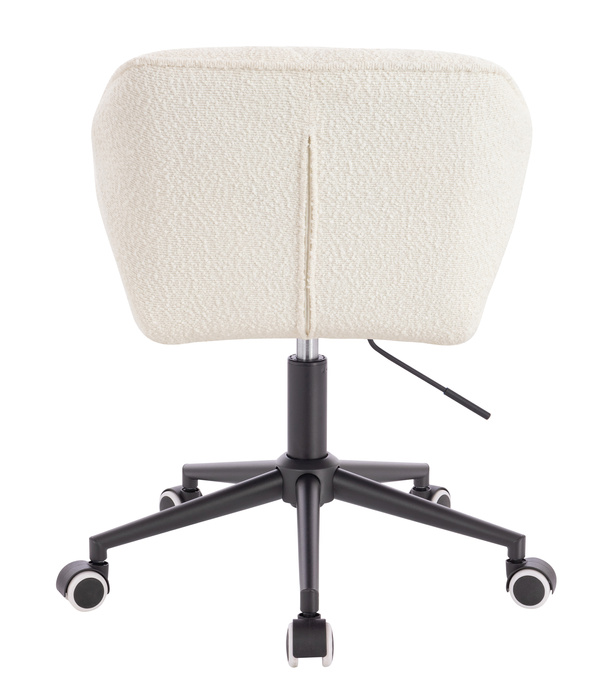 FOTEL HR111K KREMOWY BARANEK CZARNA PODSTAWA