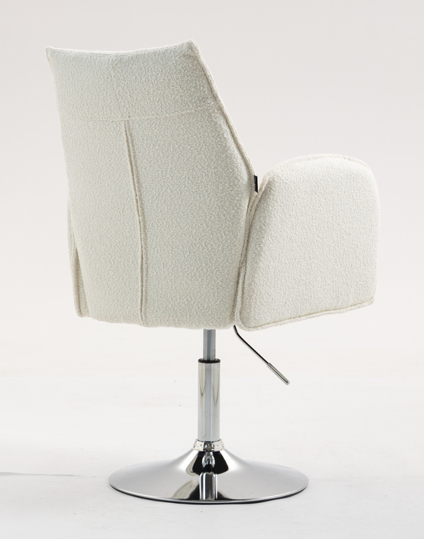 FOTEL HR280N KREMOWY BARANEK CHROMOWANA PODSTAWA