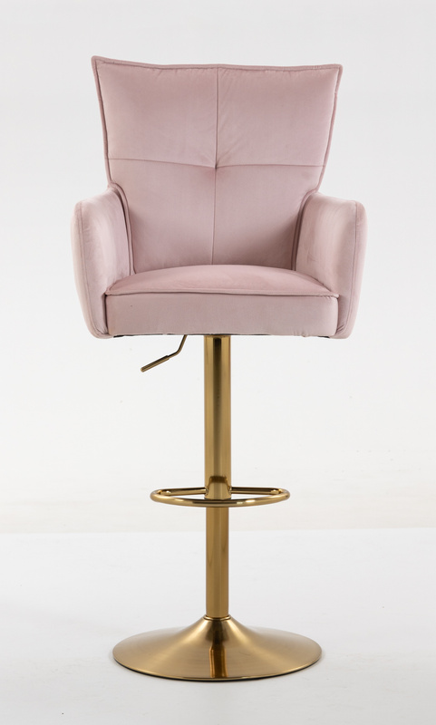 HOKER HR250W PUDROWY RÓŻ WELUR  ZŁOTA PODSTAWA